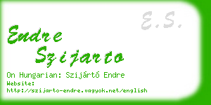 endre szijarto business card