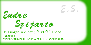endre szijarto business card